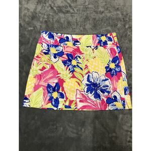 Rafaella Skort Woman’s Sz XXL Cosmo Pink Tropical Floral Resort Beach Cruise